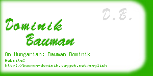 dominik bauman business card